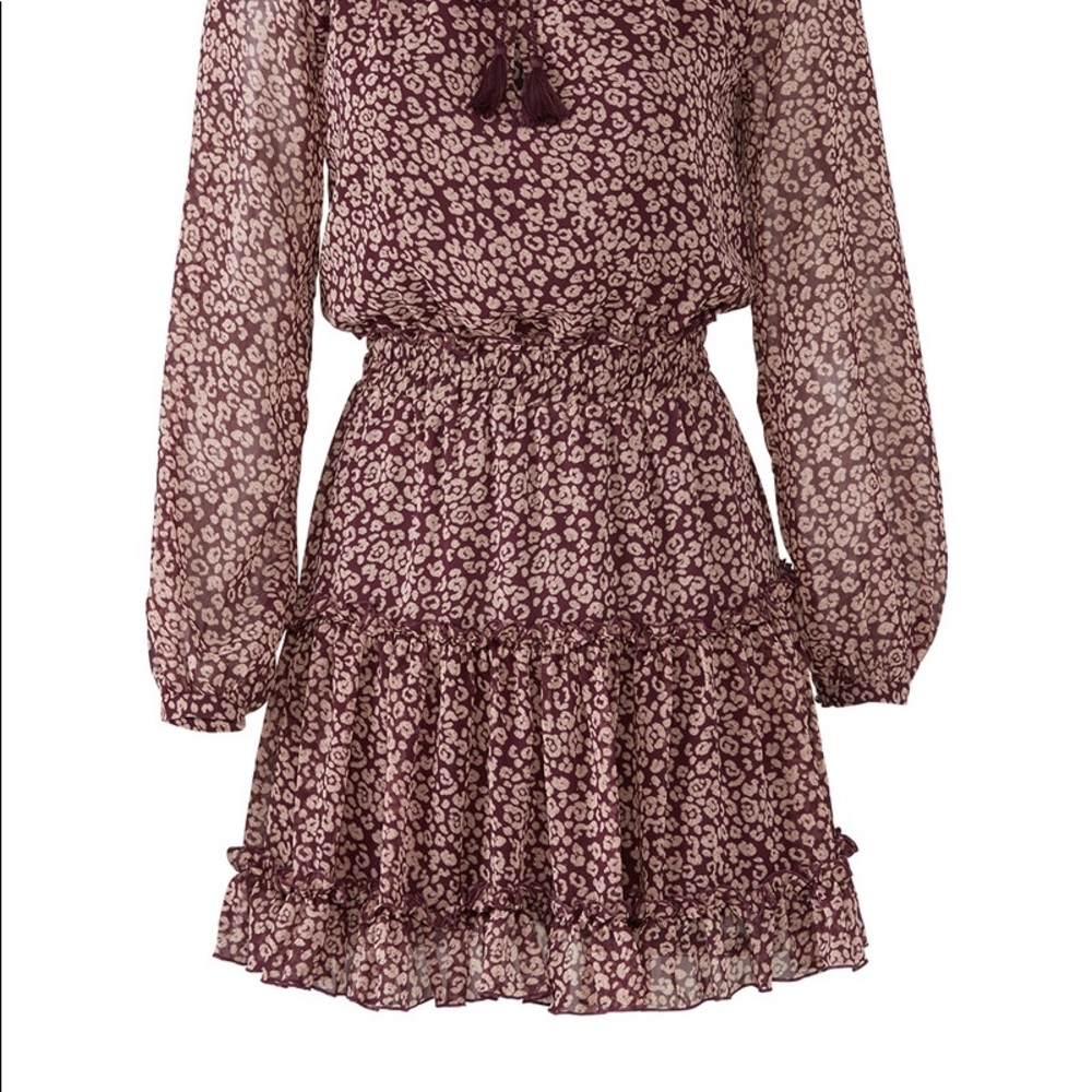 Rebecca Minkoff purple leopard dress